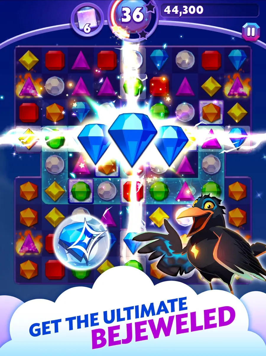 Bejeweled Stars map screen showing progress between islands