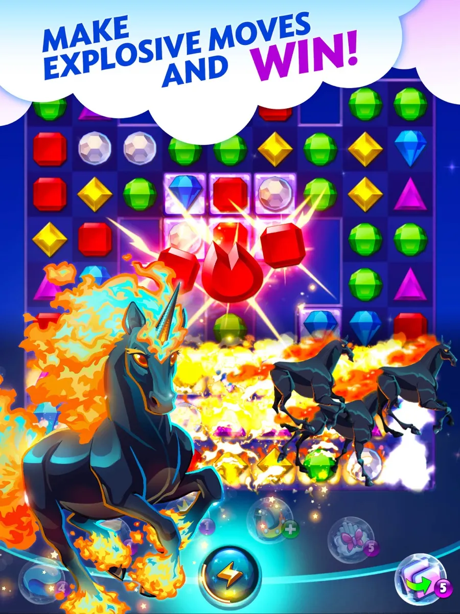 Bejeweled Stars progress screen with stars and rewards
